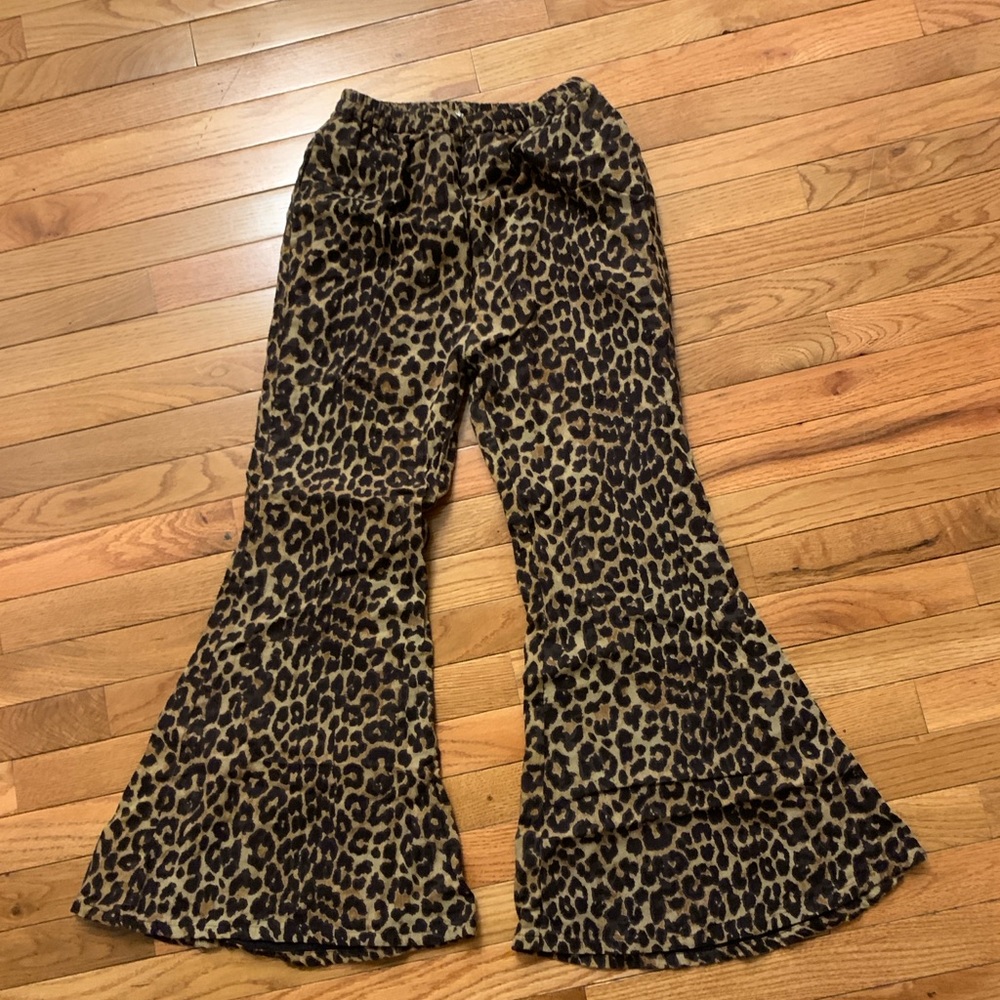 Mes demoiselles Leopard flare pants 36